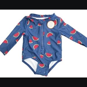 Carter's Navy Watermelon Baby One Piece  Swimsuit (SIZE: 3MONTH )